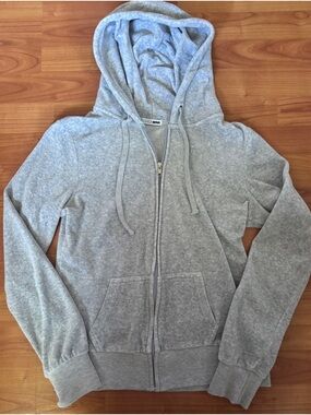 Fashion Nova Heather Gray Zip Hoodie